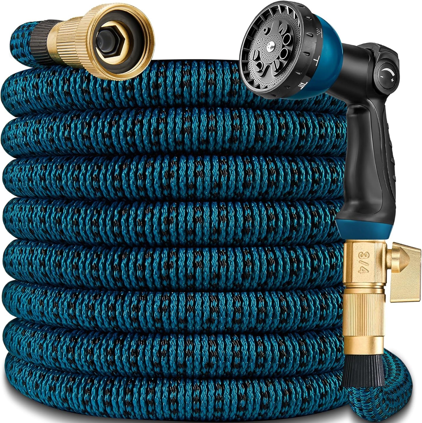 100 ft Expandable Garden Hose with 10-Function Spray Gun