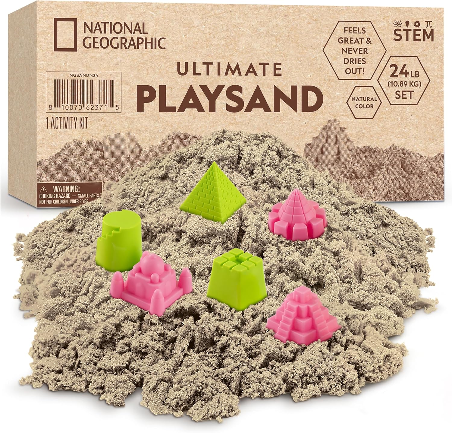 National Geographic Play Sand Kit - 24 Lb. Fun Sensory Activity
