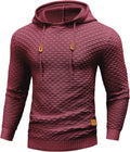 Mens Hooded Sweatshirt for Men - Slim Fit Black Knitted Pullover