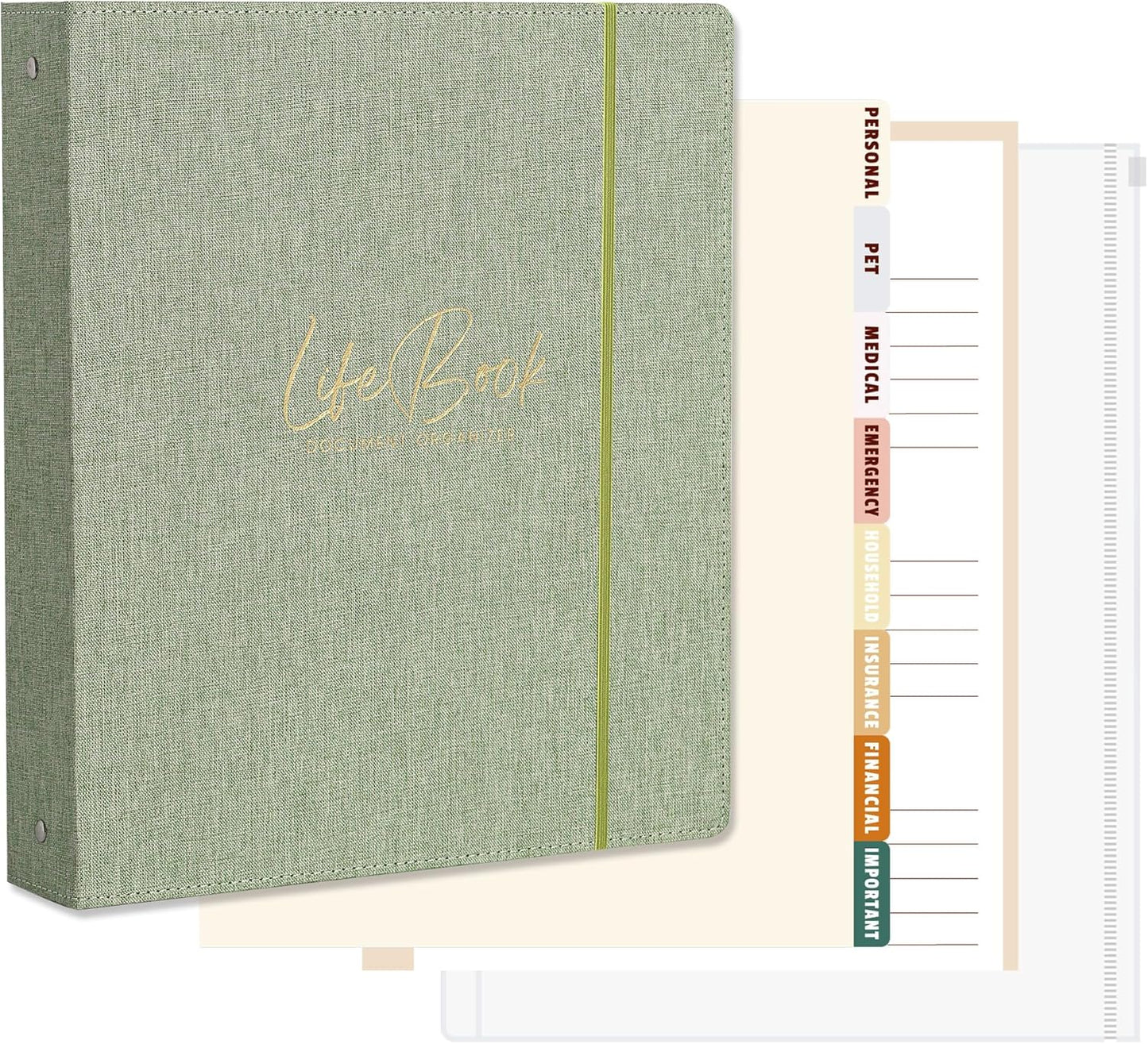 Life Book Document Organizer Folio for Important Papers
