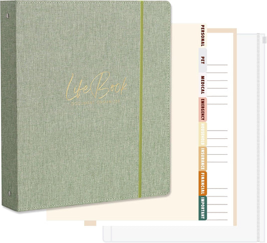 Life Book Document Organizer Folio for Important Papers