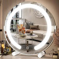FENNIO Vanity Mirror with Lights 12 in Round Makeup Mirror - Dimmable