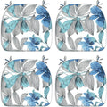 Indoor/Outdoor Chair Cushions Seat Cushions with Ties - 4 Pack