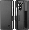 SHIELDON Case for Galaxy Z Fold6 7.6 in - Genuine Leather Wallet Case