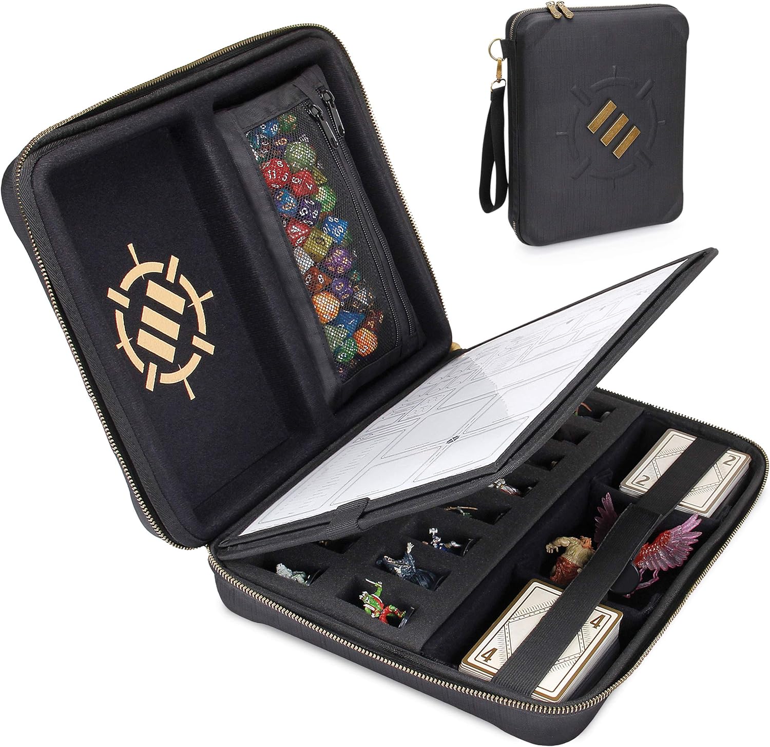 ENHANCE RPG Organizer Case for DnD with Custom Compartments