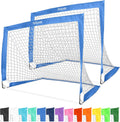 GoSports Portable Soccer Goals for Kids - Set of 2 Pop Up Nets