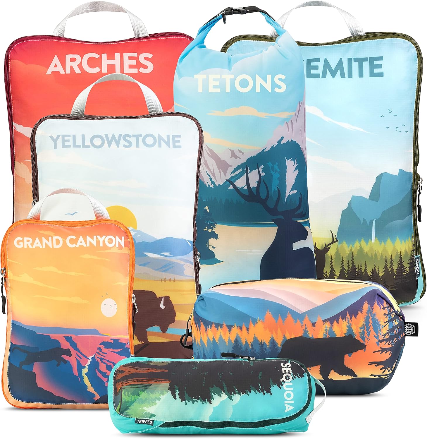 Large Compression Packing Cubes for Travel by TRIPPED Gear