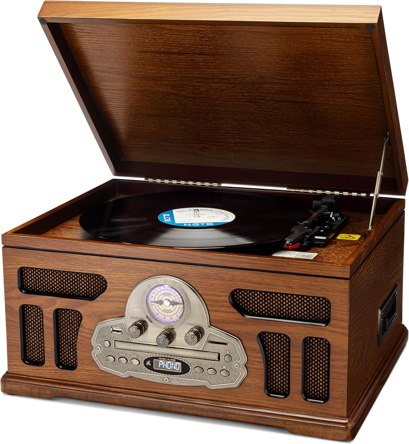 SoundBeast All-in-One Turntable: Vintage 6-in-1 Music Player