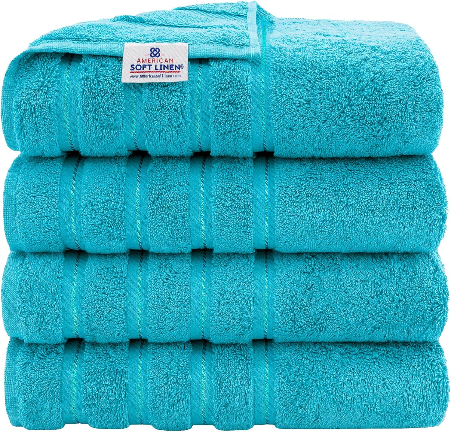 Luxury 4 Piece Bath Towel Set - 100% Cotton Turkish Towels