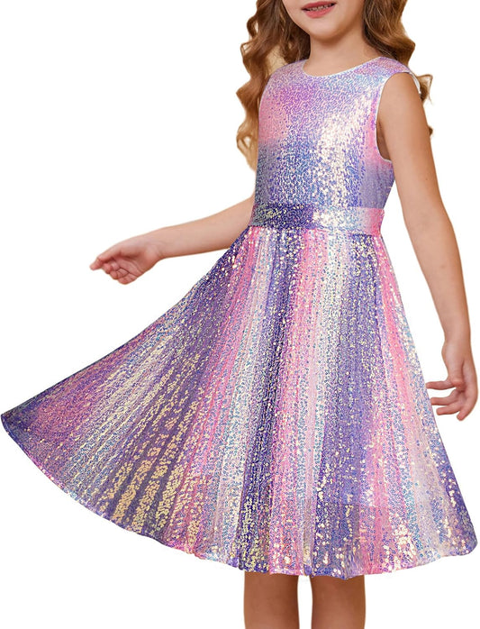 Girls Sequin Dress for Prom Party by GRACE KARIN - Size 5-12