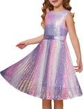 GRACE KARIN Girls Sequin Dress Sleeveless Prom Party - Sparkle Tween