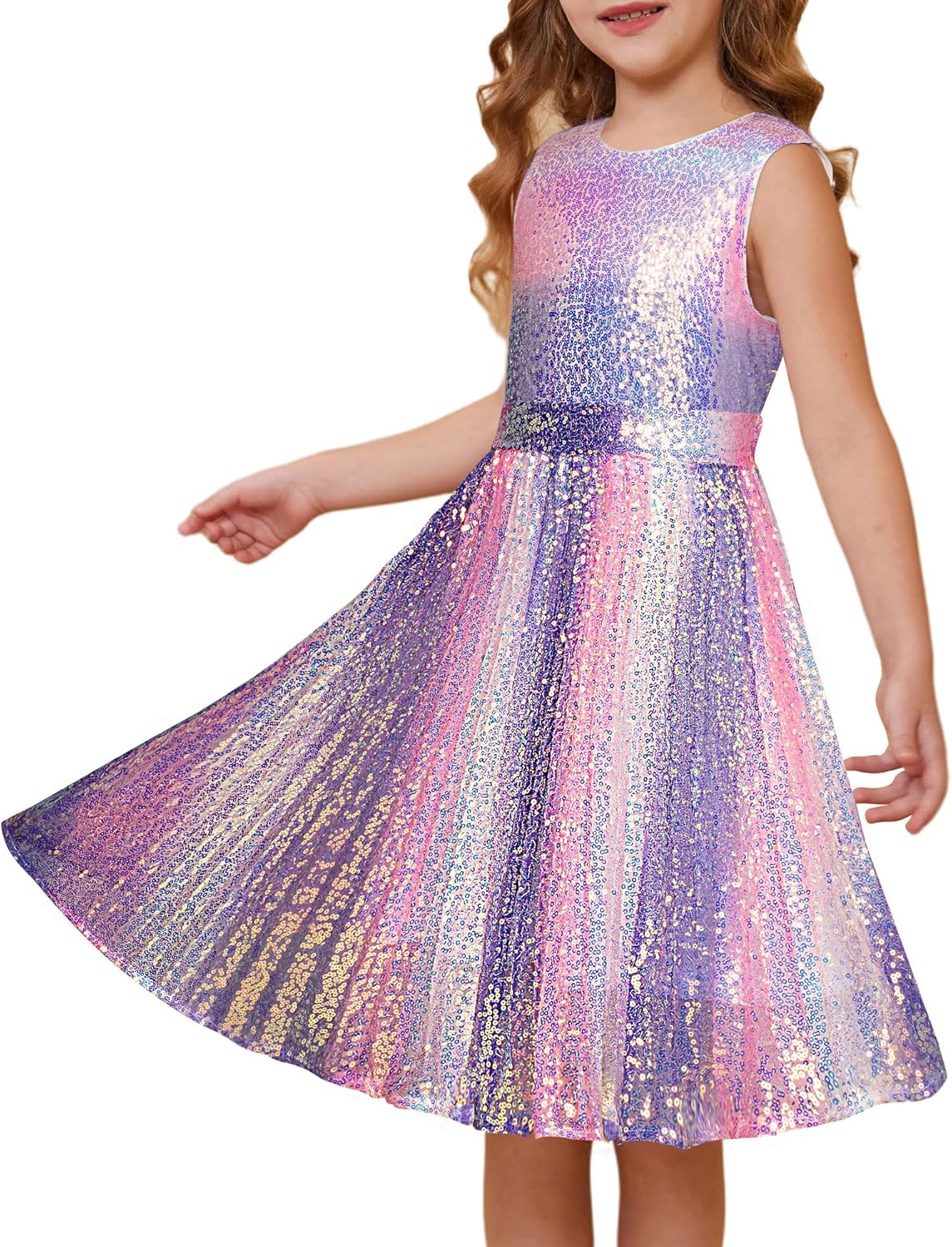 GRACE KARIN Girls Sequin Dress for Prom and Special Occasions