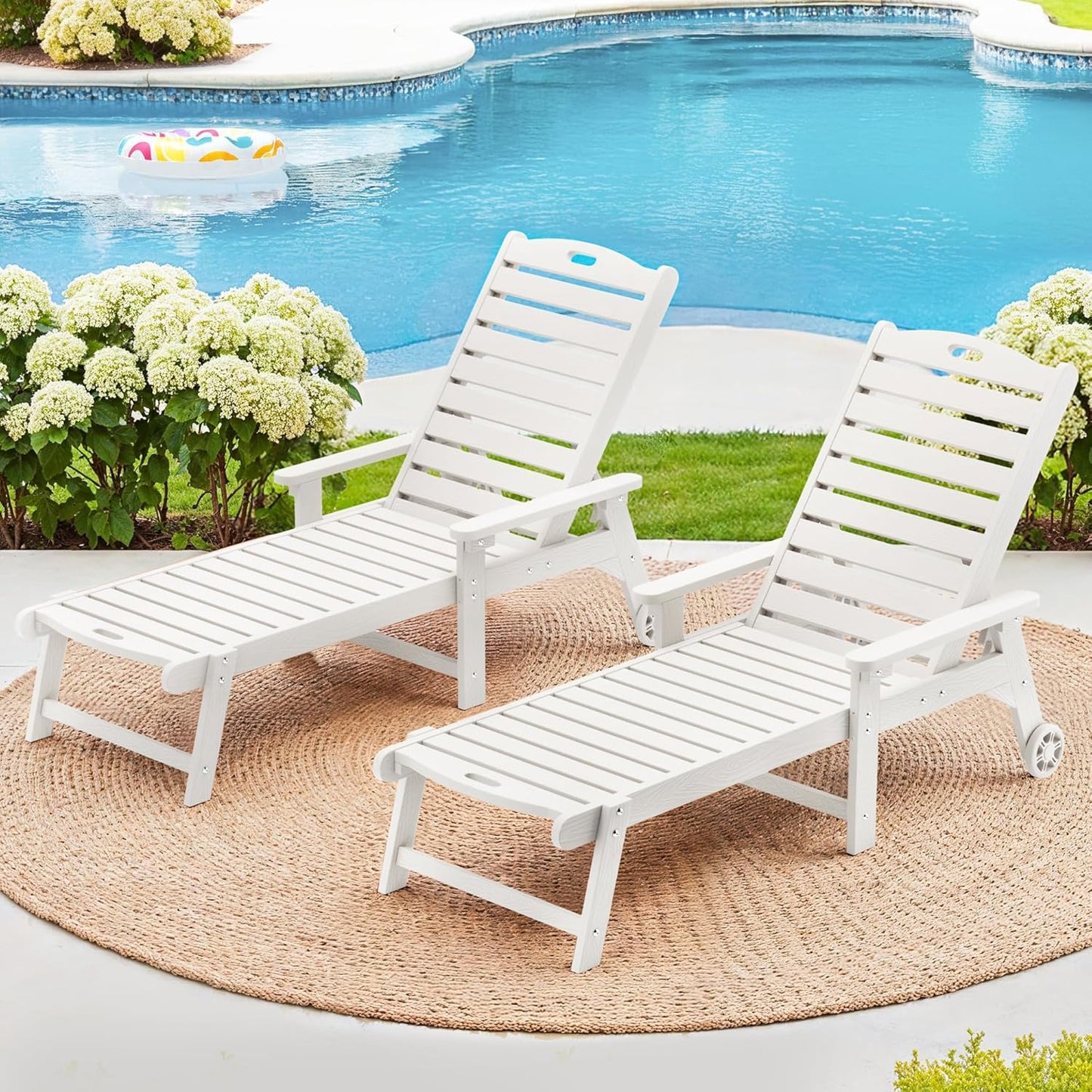 LUE BONA Outdoor Chaise Lounge Chairs Set of 2 for Relaxation
