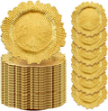Tanlade 100 Pcs Gold Reef Charger Plates for Events