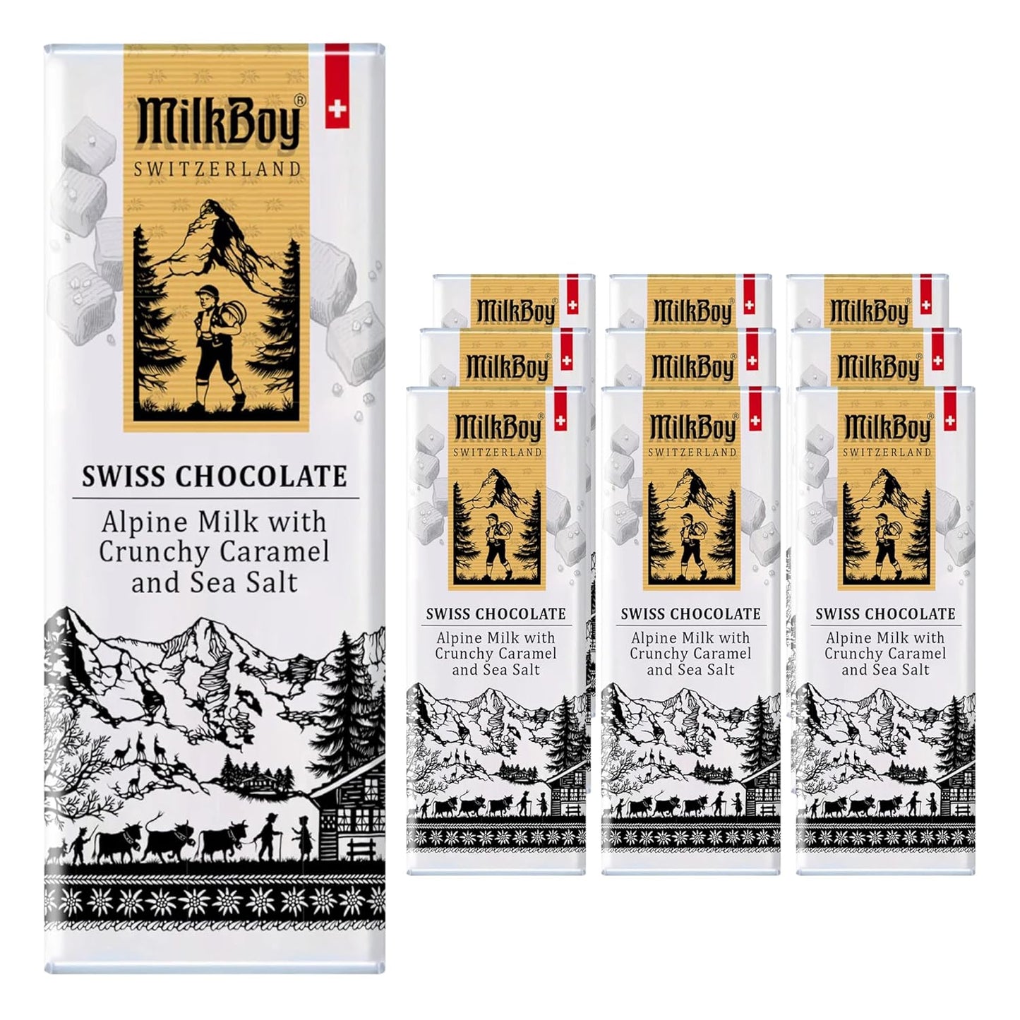 Milkboy Swiss Chocolates Premium Alpine Milk Chocolate Bars