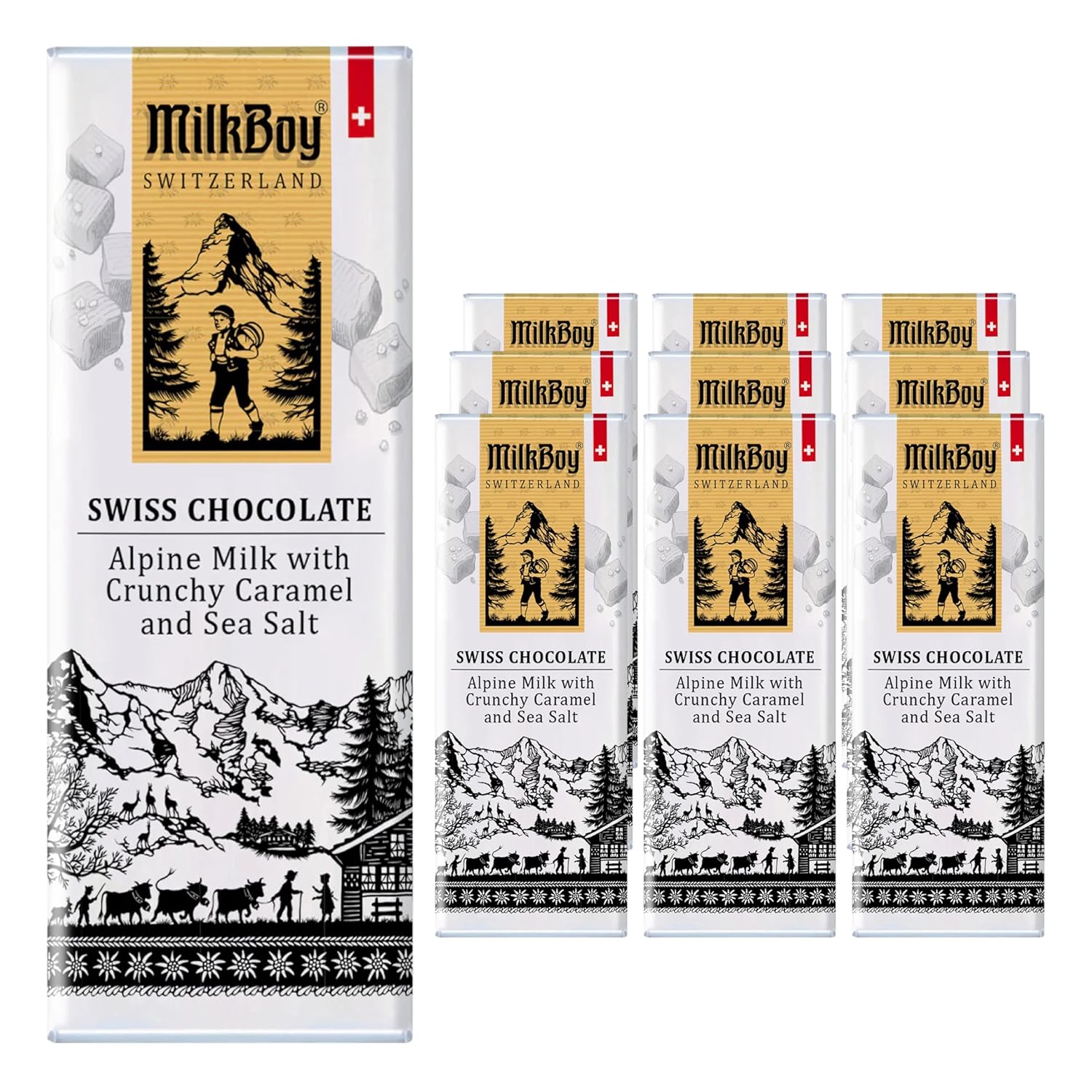 Milkboy Swiss Chocolates Premium Alpine Milk Chocolate Bars