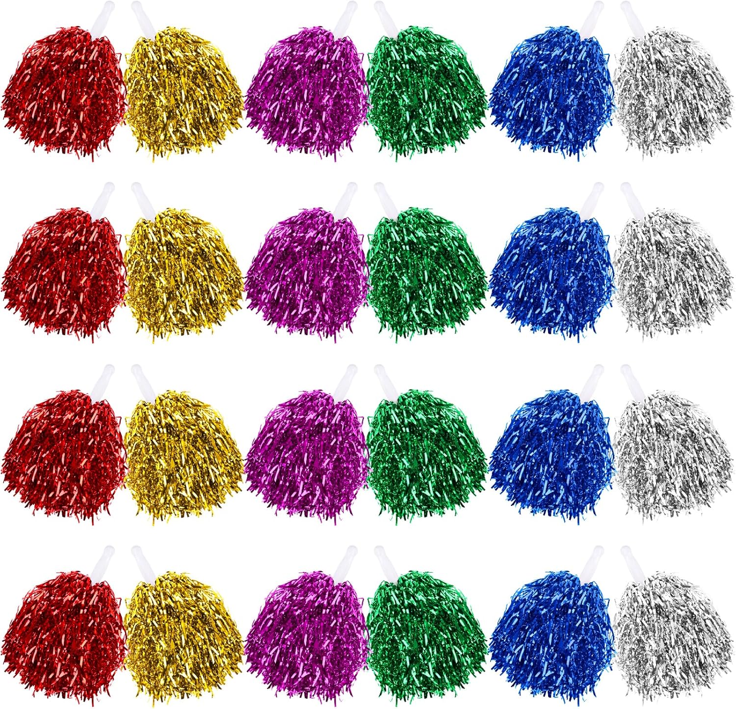 60 Pcs Cheerleading Pom Poms Bulk for Spirited Cheering Fun