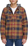 Levi's Plaid Sherpa Lined Hooded Shirt Jacket - Warm Casual Layer