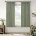 Sage Green 63 Inch Semi Sheer Curtains by TWODRAPES