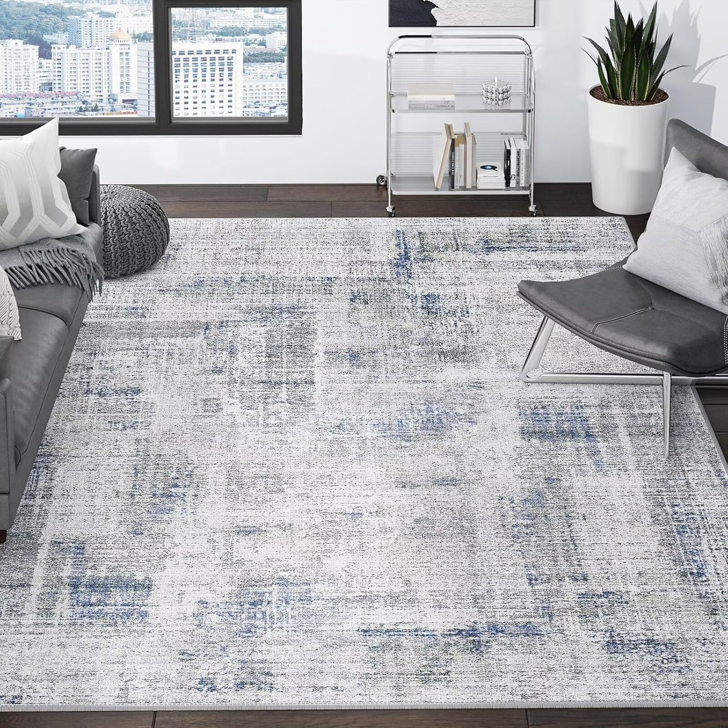 Eleisa Modern Abstract 8x10 Area Rug for Stylish Home Decor