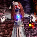 Creepy 4ft Animated Doll Decoration for Spooky Halloween Fun