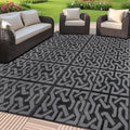 SAND MINE Reversible Outdoor Rug 5 ft x 8 ft - Durable, Portable