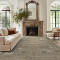 vivorug 5x7 Area Rug - Ultra-Thin Washable Non-Slip Olive