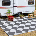 Outdoor Rug 8x10 Reversible Waterproof Patio Rug - Durable Straw Mat