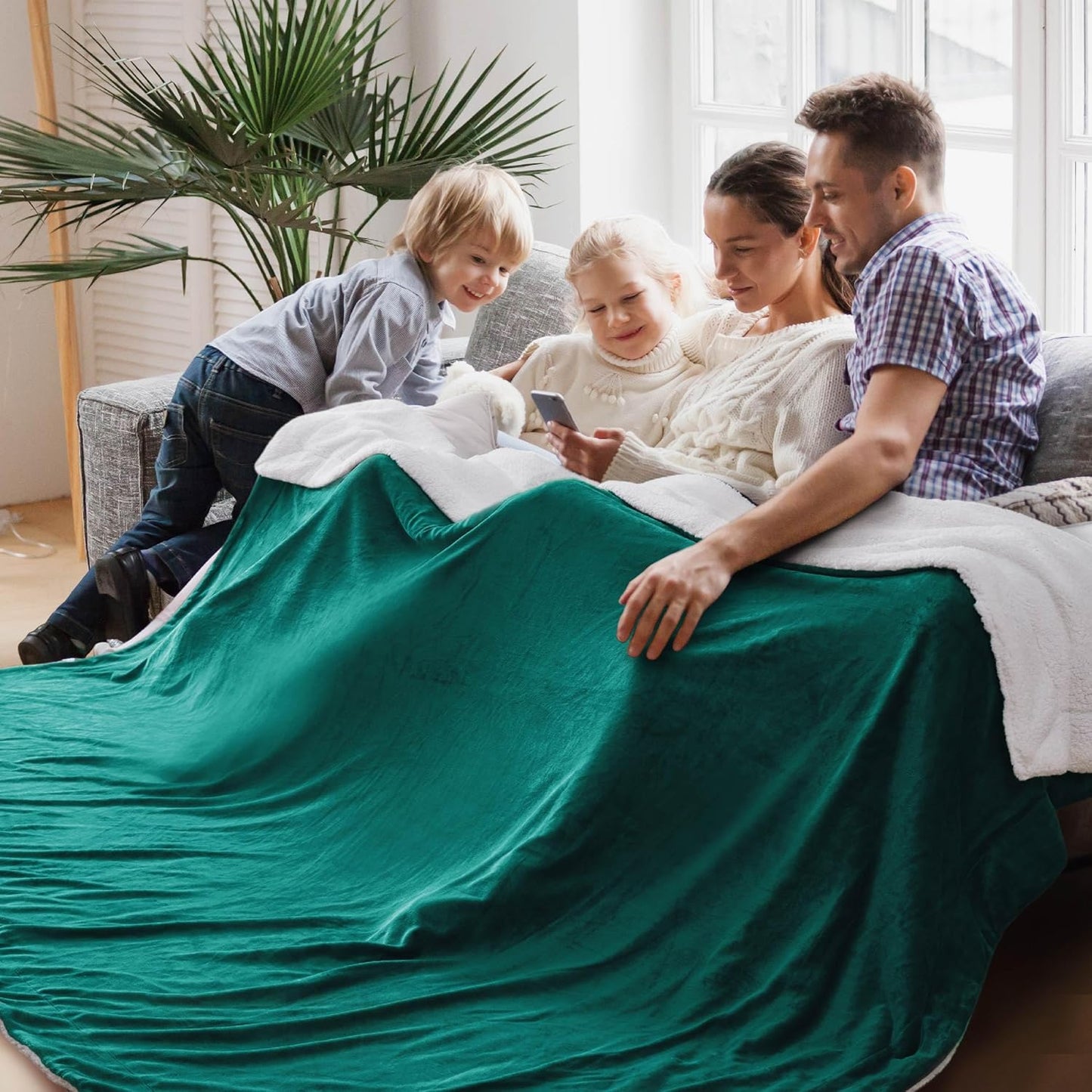 Bedsure GentleSoft Sherpa Fleece Oversized Cal King Blanket