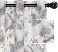 MYSKY HOME Curtains 63 in 2 Panels Floral Light Filtering - Soft