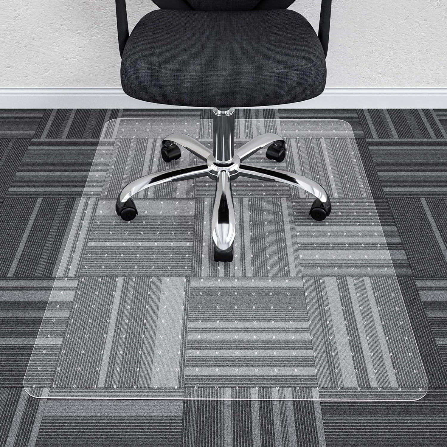 Protective Clear Chair Mat 30x48 for Low Pile Carpet HOMEK