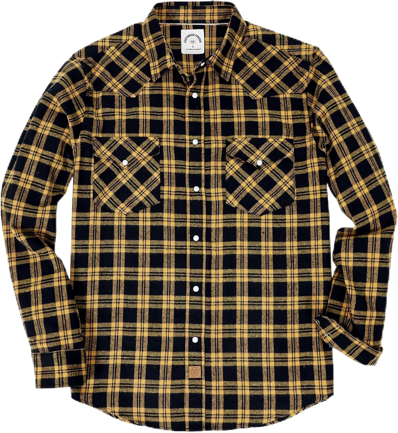 Dubinik Flannel Shirt for Men - Vintage Pearl Snap Western Style
