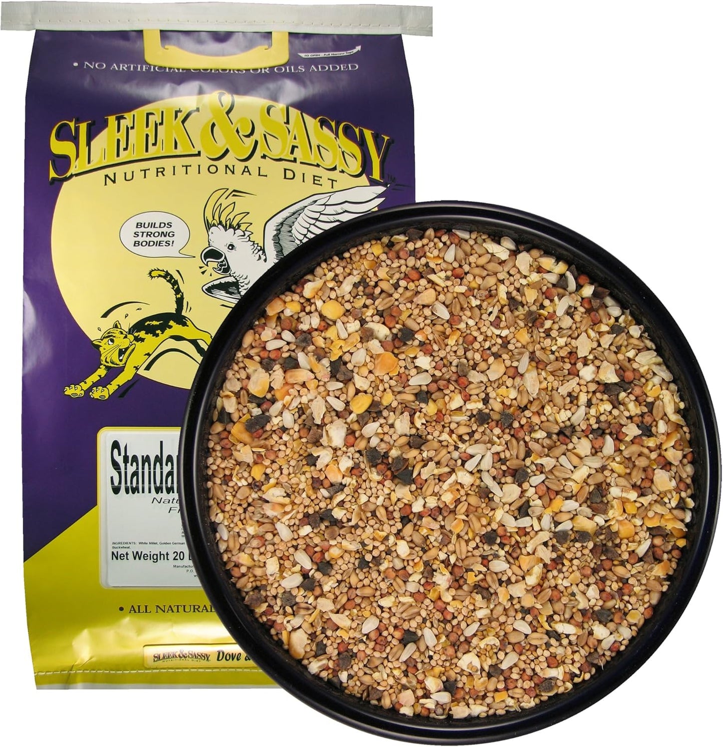 SLEEK & SASSY Dove & Quail Bird Food - Natural Ingredients