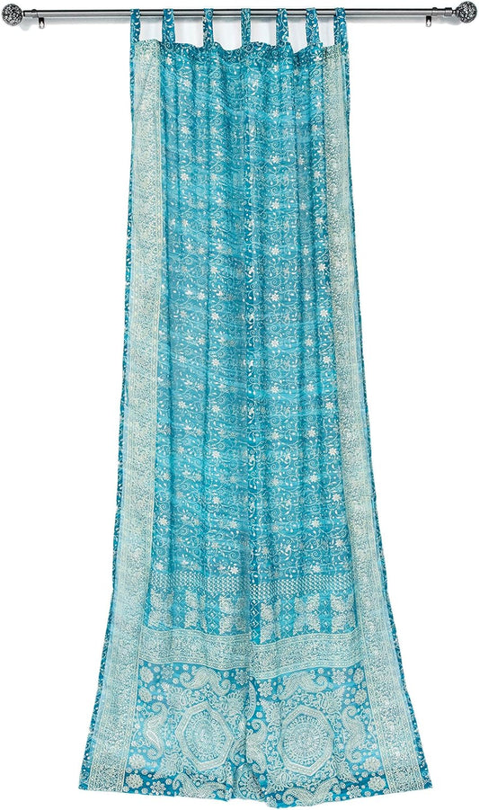 Light-Filtering Sari Colorful Curtains for Boho Chic Spaces
