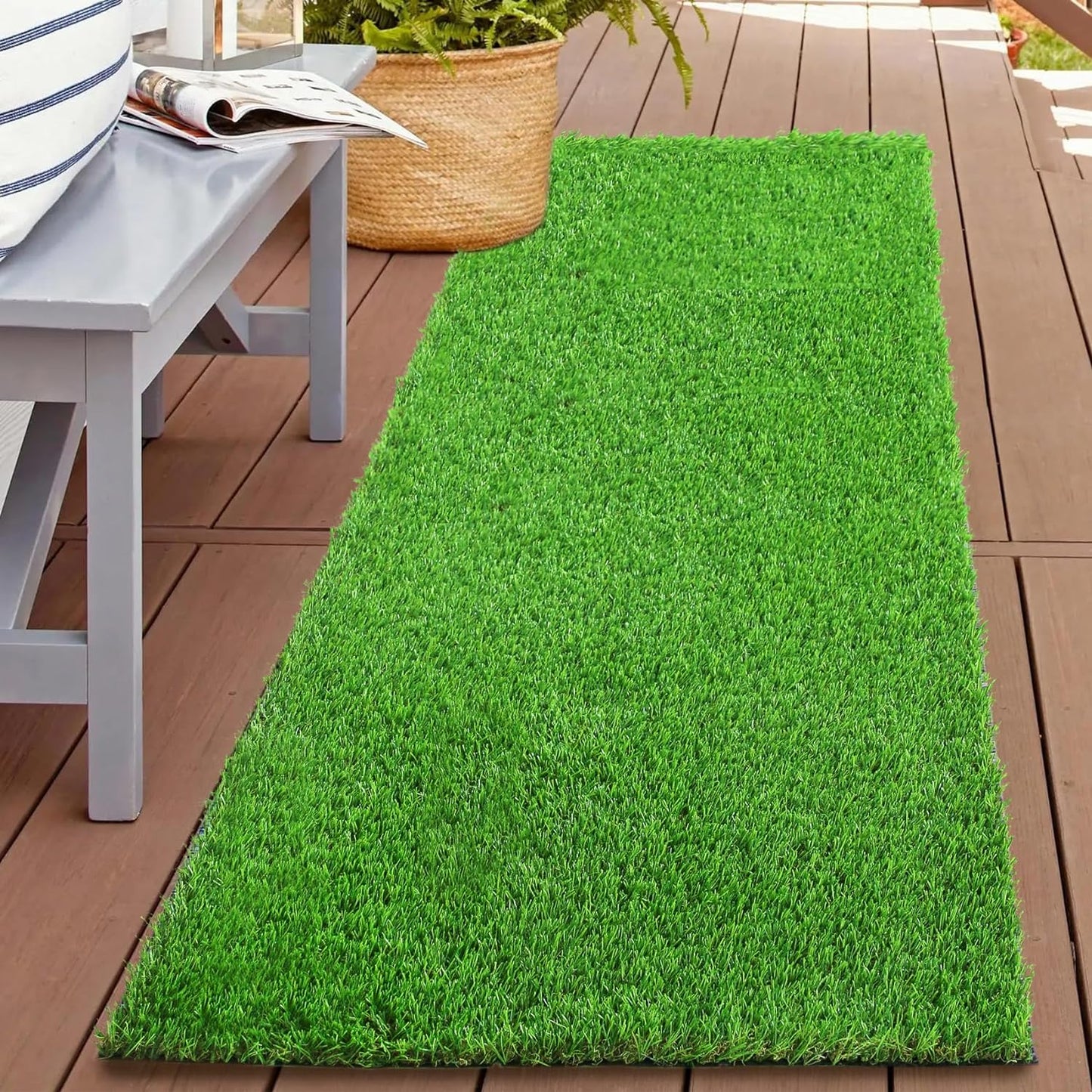 XLX TURF Outdoor Artificial Grass Runner Rug for Pets and More