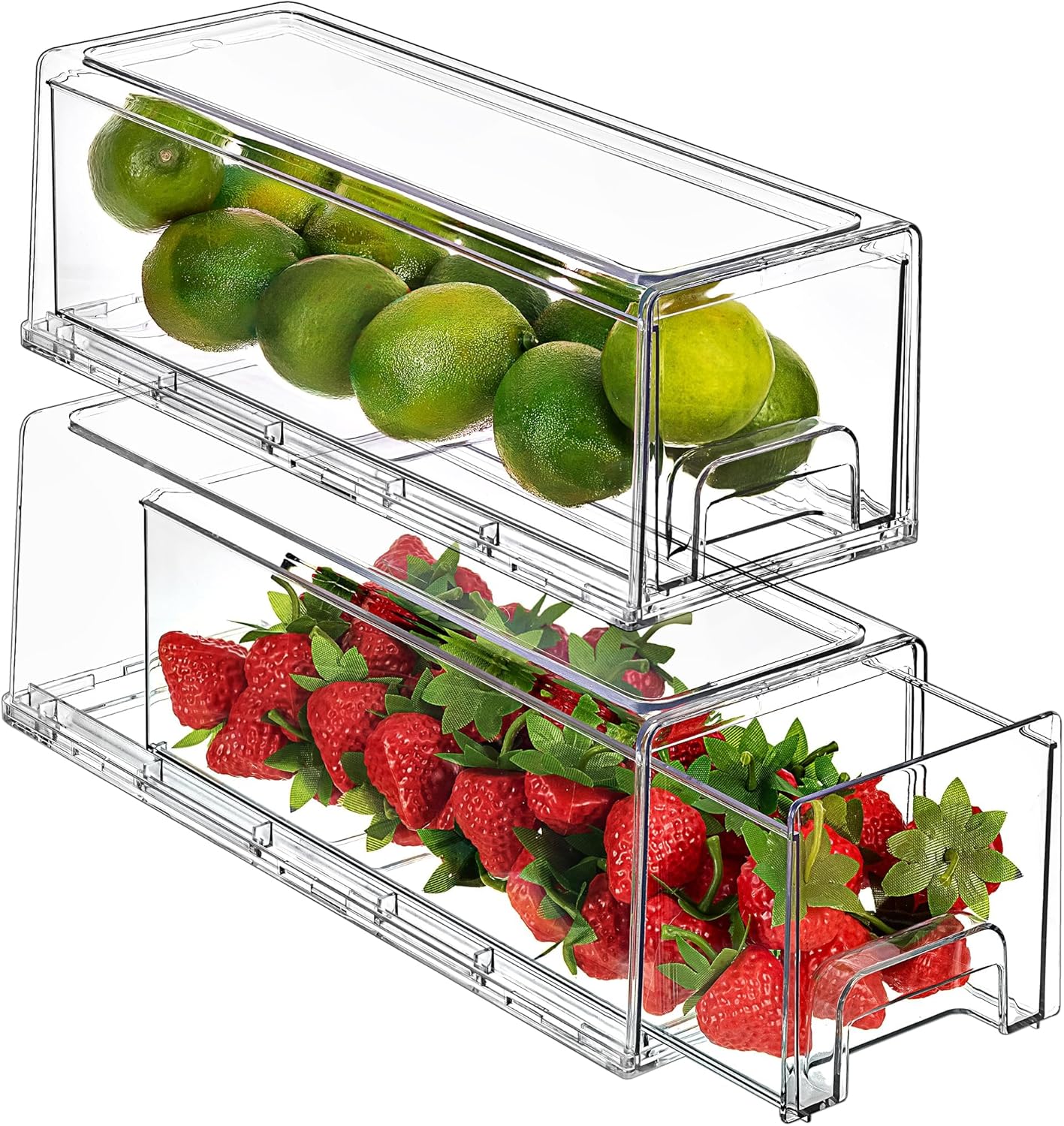 Sorbus Small Wide Clear Storage Drawers for Organizing Needs