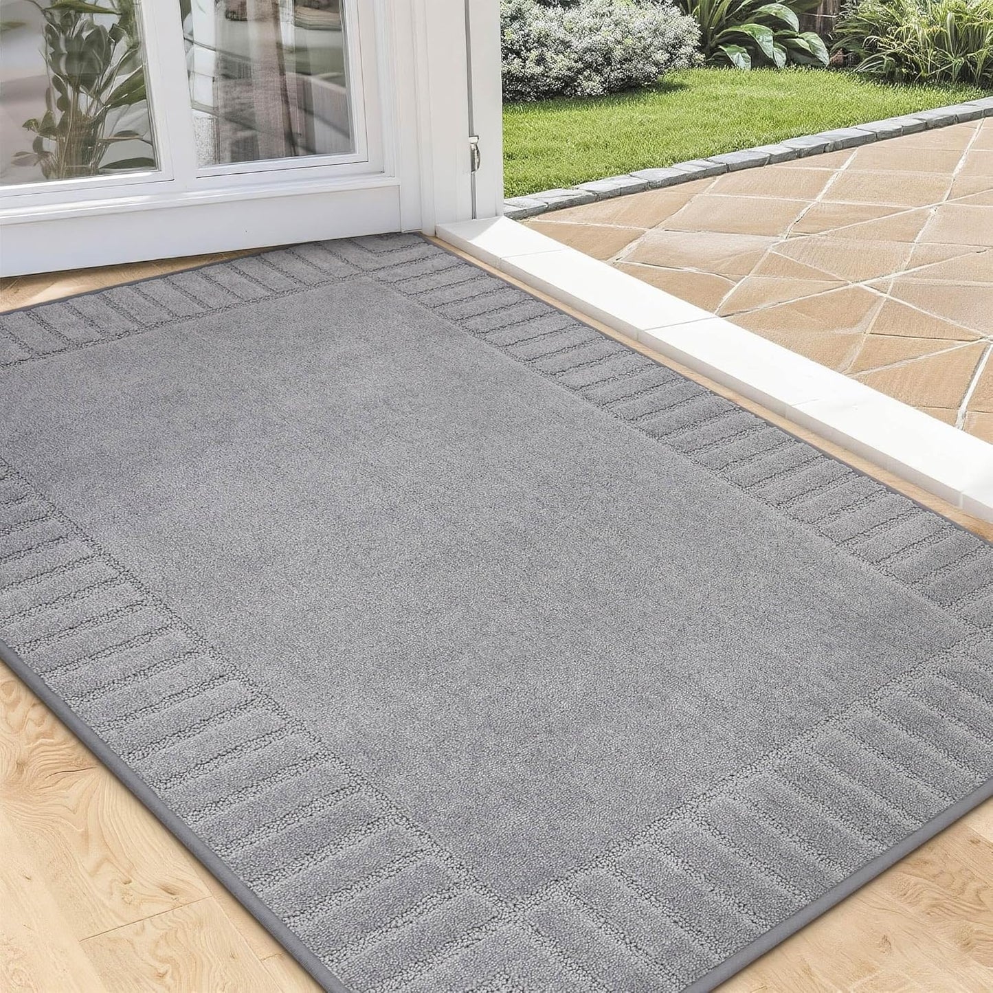 BEQHAUSE Non-Slip Front Doormat for Low-Profile Entryways