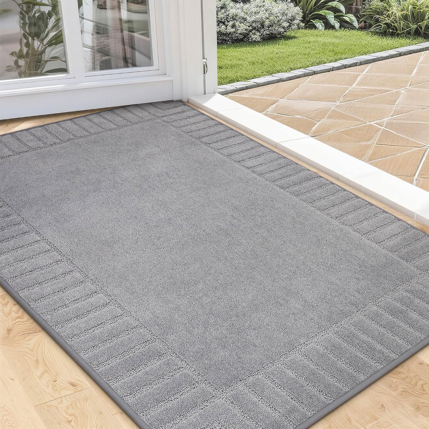 BEQHAUSE Non-Slip Front Doormat for Low-Profile Entryways