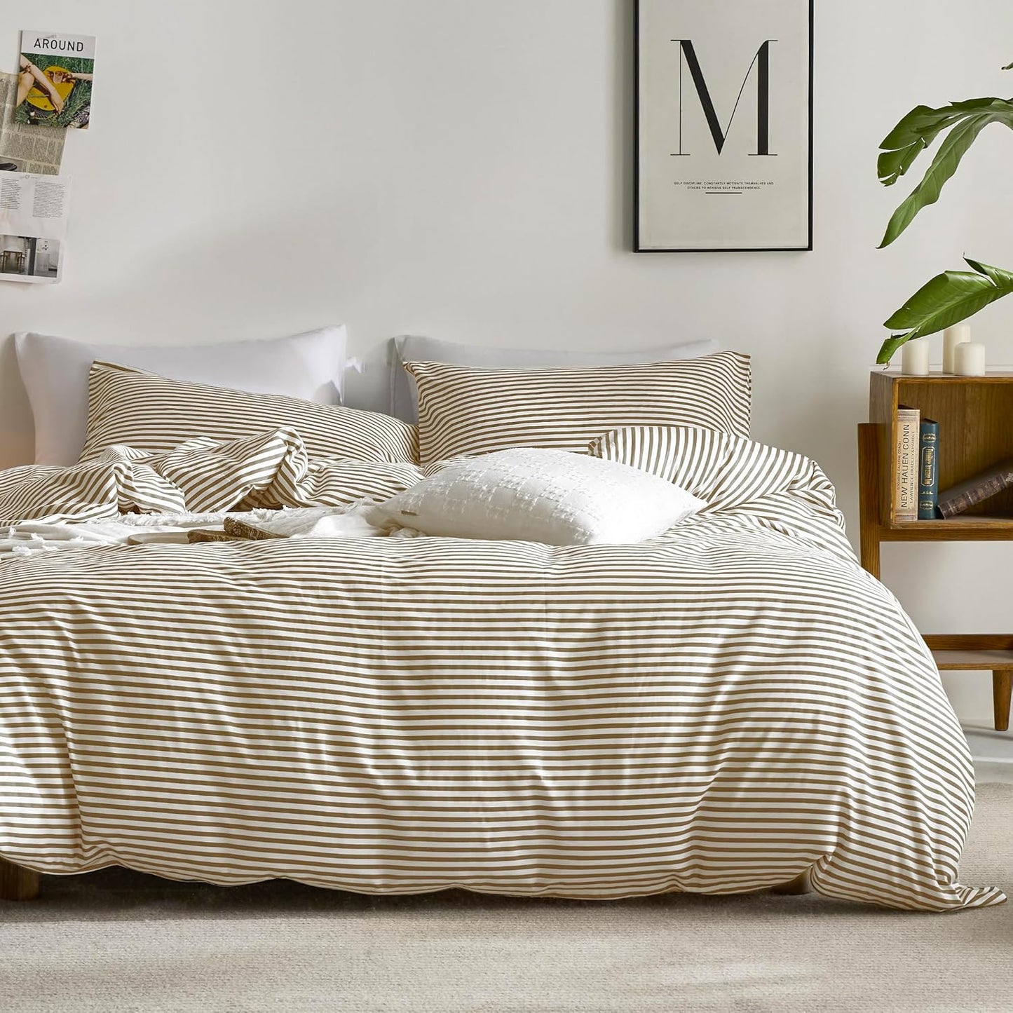 JELLYMONI 100% Natural Cotton King Size Duvet Cover Set