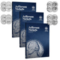 Jefferson Nickel 3 Book Set with 2004-2005 P D 8 Coin Set - Collector
