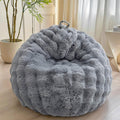 Fluffy Faux Rabbit Fur Bean Bag Cover 3ft - Soft Shaggy Storage Seat