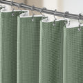 3 in 1 Shower Curtain Set Waffle Shower Curtain and Liner Set - Sage