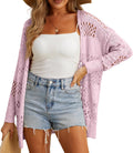 Crochet Lightweight Open Front Cardigan - Summer Cover-Up