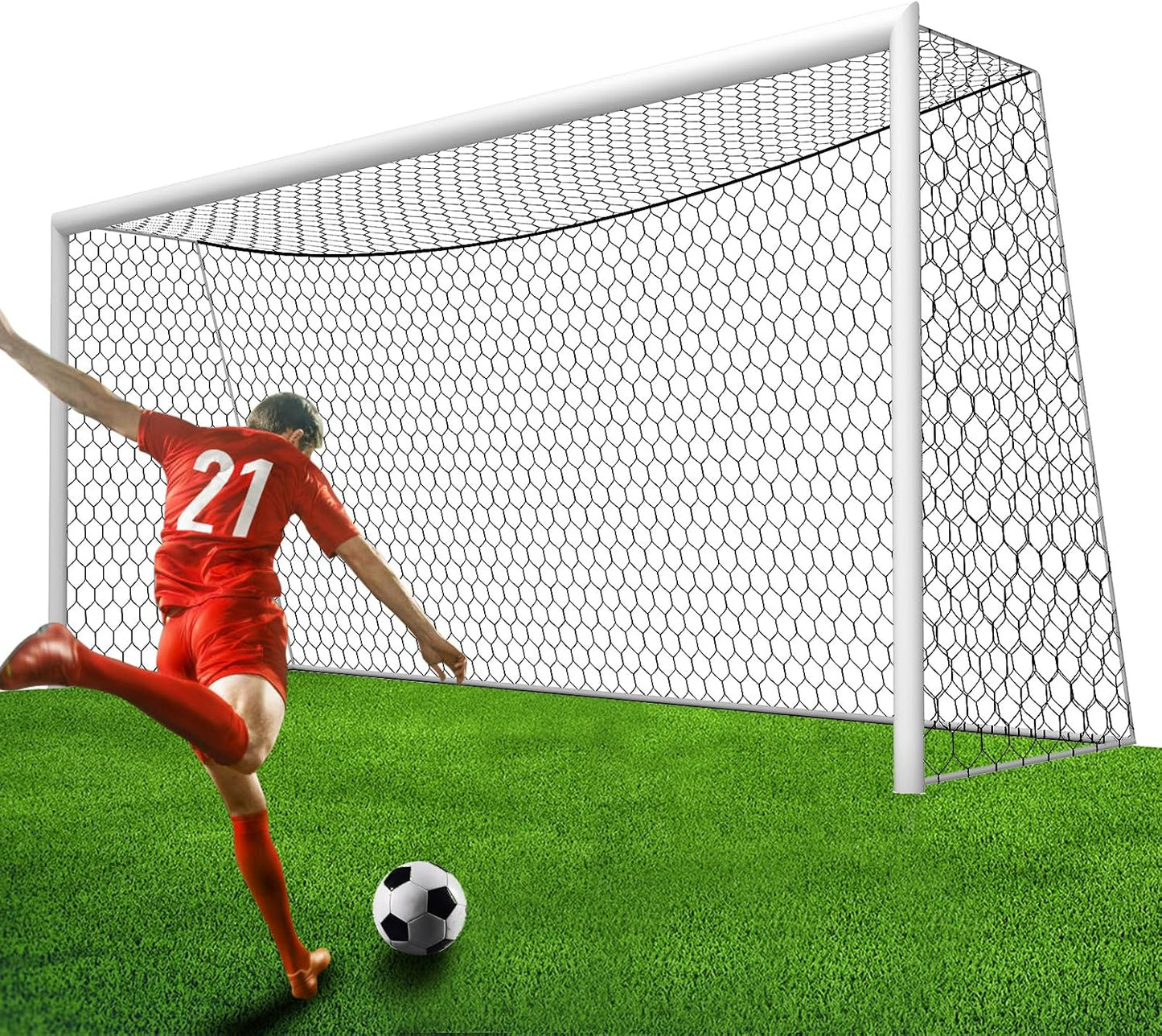 Professional Soccer Goal Net Replacement 24x8FT for Durability