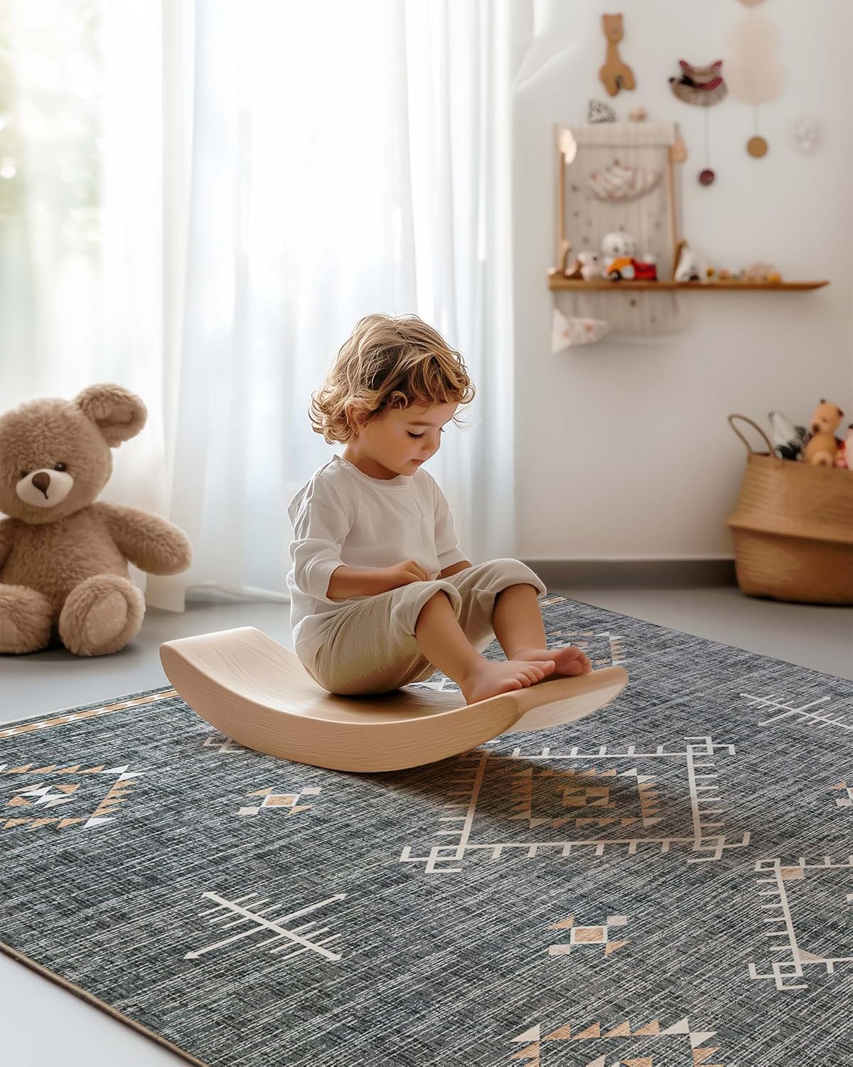 ILANGO Area Rug 5ftx7ft for Living Room and Bedroom Comfort