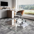 Glass Chair Mat for Carpet 44in x 58in - Tempered Glass Office