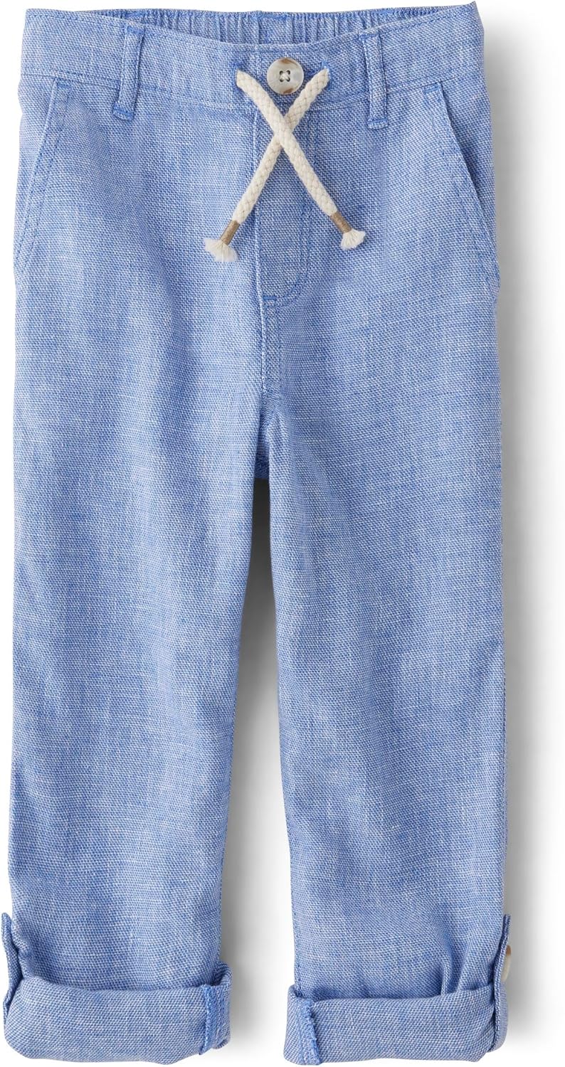 Gymboree Boys Pull on Linen Pants for Toddlers - Perfect Summer Wear