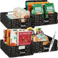 16x12in Water Hyacinth Pantry Baskets Set of 4 - Large Organizers