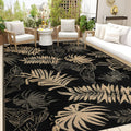 Falflor Outdoor Rug Waterproof 9x12 Reversible Plastic Straw Rug