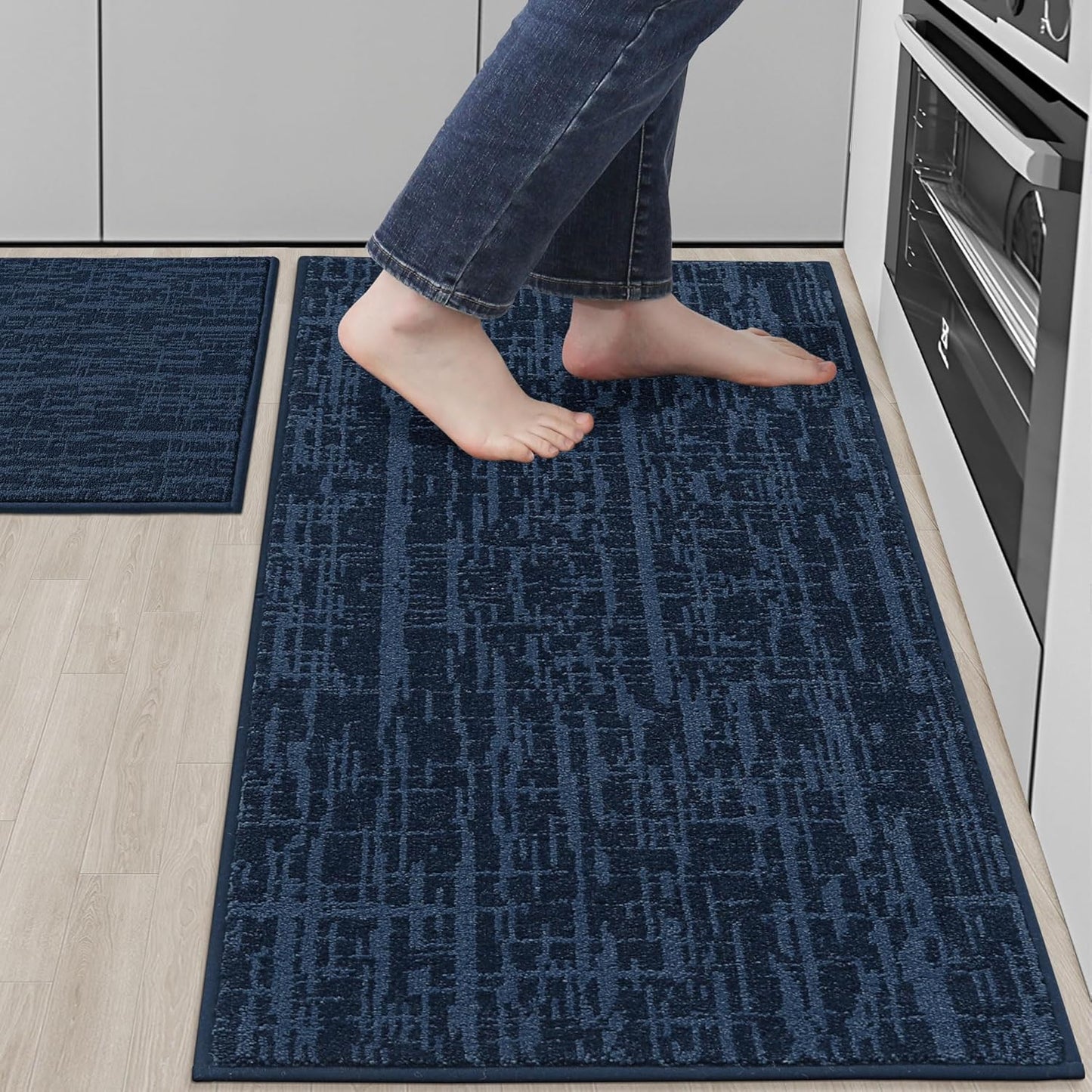 COSY HOMEER Kitchen Rugs Set - Soft Absorbent Non Slip Mats